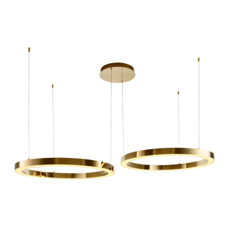 Lampa wisząca CIRCLE 80+80 LED złoty połysk na 1 podsufitce - DN924-80+80 gold - Step Into Design